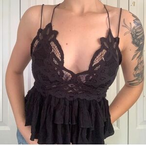 Black Crochet Lace Camisole